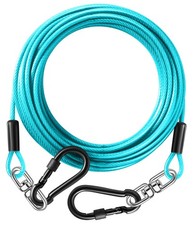 Dog Tie Out Cable 50FT-300Lbs,Heavy Duty Dog Leads Line for Yard with Swivel ...