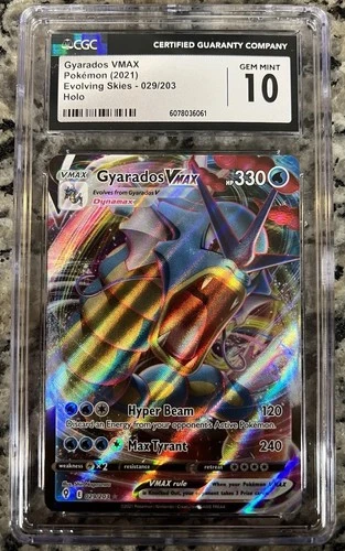 2021 POKEMON SWSH EVOLVING SKIES #029/203 GYARADOS VMAX FULL ART CGC 10