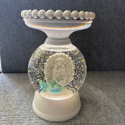 Bath and Body Works Mermaid Pedestal 3-Wick Light Up Candle Holder Globe New