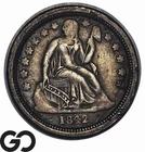 1842-O Seated Liberty Dime, Scarce Date, Notoriously Weak Strike, Strong Details