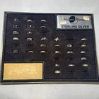 Vintage Silver Moon Sterling Silver Store Display Tray & 25+ Estate Rings Lot