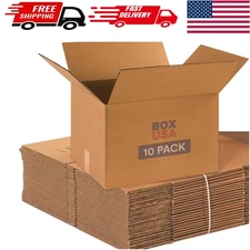 Heavy-Duty 18x14x12 Kraft Moving Boxes - 10-Pack for Versatile Storage Needs