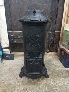 Antique French Cast Iron Stove
