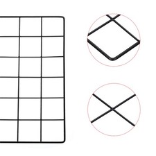16"x12" Wire Grid Panel Black for Home Photo Picture Decor Hanging Organizer