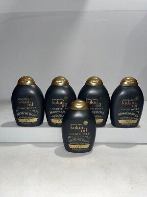 5 new ogx kukui oil hair condtioner, defrizz, 13oz each, slightly damaged outer
