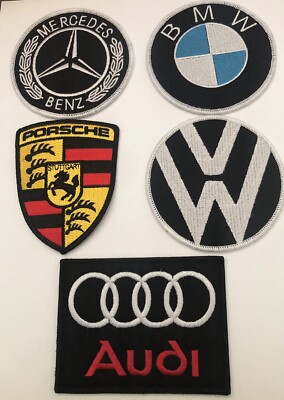 GERMAN AUTOMOTIVE EXCELLENCE SEW/IRON PATCH MERCEDES BENZ VW AUDI BMW UNIFORM