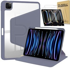 iPad Pro 13" Inch Case M5 2025 / M4 2024 Rotating Protective Stand Pencil Holder