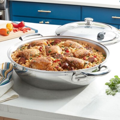 P.H. Vida Sana 5-Ply Stainless Steel 8-Qt. Shallow Casserole