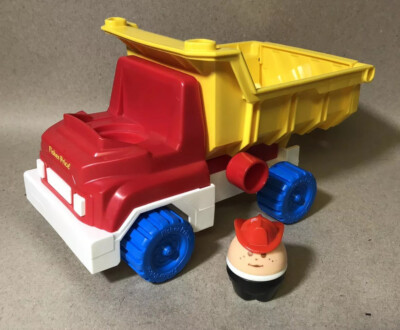 Vintage 1992 Fisher Price Little People Dump Truck - EUC!!