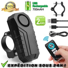ALARME VÉLO VTT MOTO SCOOTER SANS FIL TÉLÉCOMMANDE ✅ÉTANCHE ANTIVOL RECHARGE USB