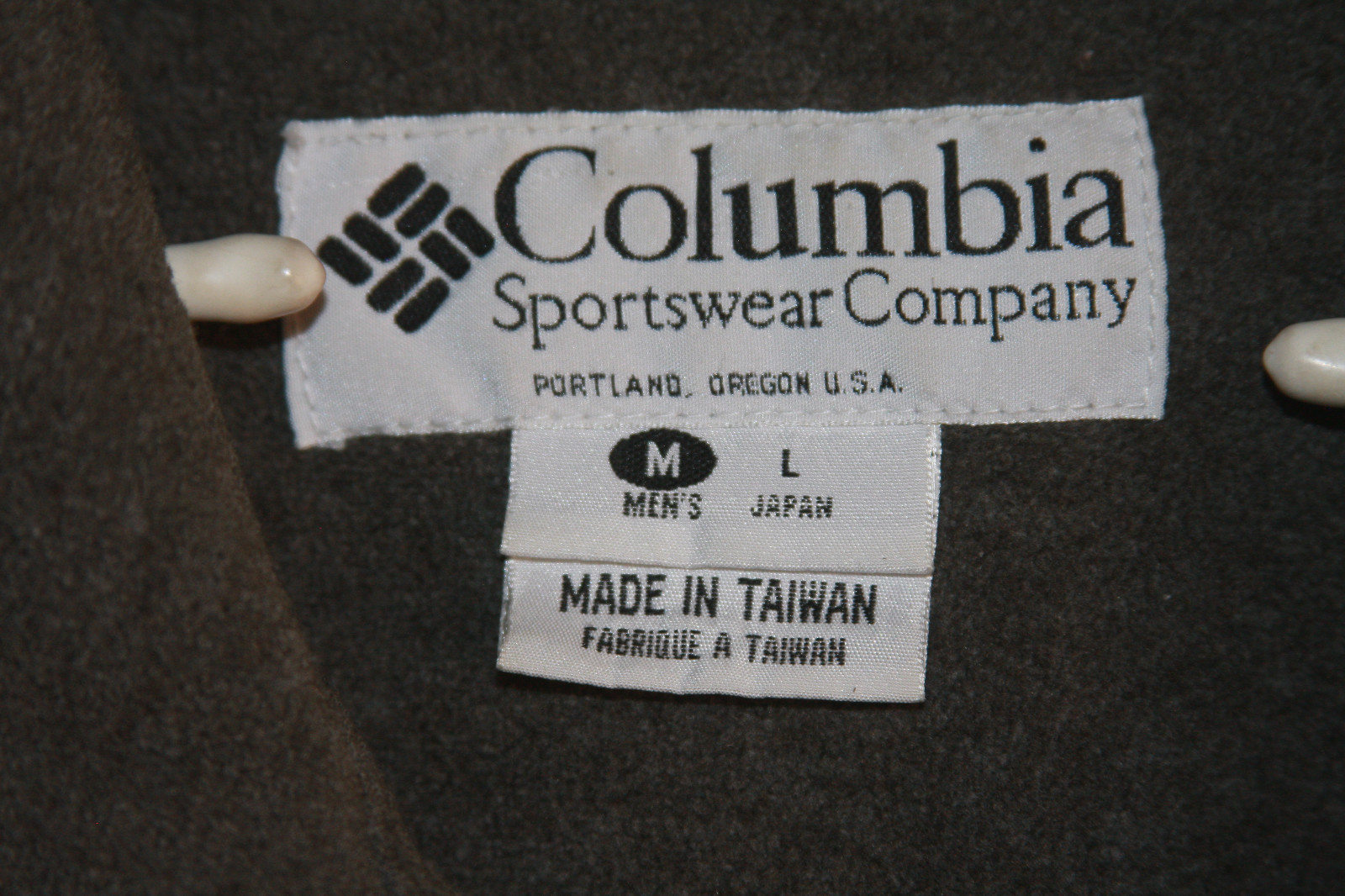 Columbia Basic Jacket Medium Tan Fleece Lined Lig… - image 3