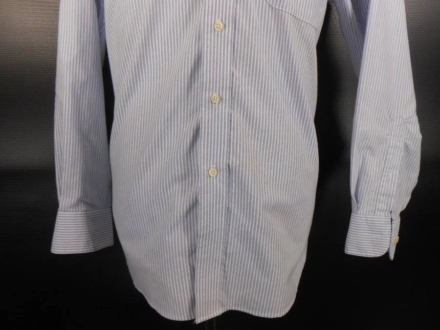 Bonita Camisa Para Hombre 15 32/33 Ralph Lauren Chaps Calce Clásico Oxford Azul Rayas Usada en Excelente Condición Foto 3 de 4