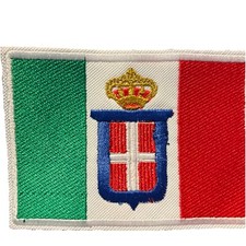 Toppa, Bandiera ITALIA Savoia. Regno D’Italia, Monarchia-Vedi Foto. cm. 6,5x9,5.