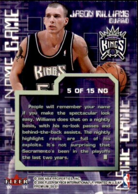 スポーツ選手 FLEER THE GAME JASON WILLIAMS 2000-01 Fleer