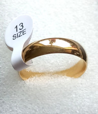 OBRĄCZKA ZARĘCZYNOWA MODA PROSTA DROBNA ZŁOTE WYKOŃCZENIE 6mm-SZEROKOŚĆ; ROZMIAR Z3;