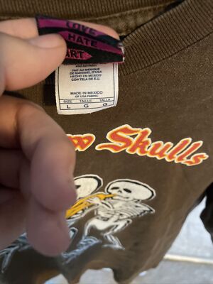 Voodoo Glow Skulls Cinder and Block Brown shirt size large Voodoo Glow Skulls Cinder and Block Brown shirt size large
