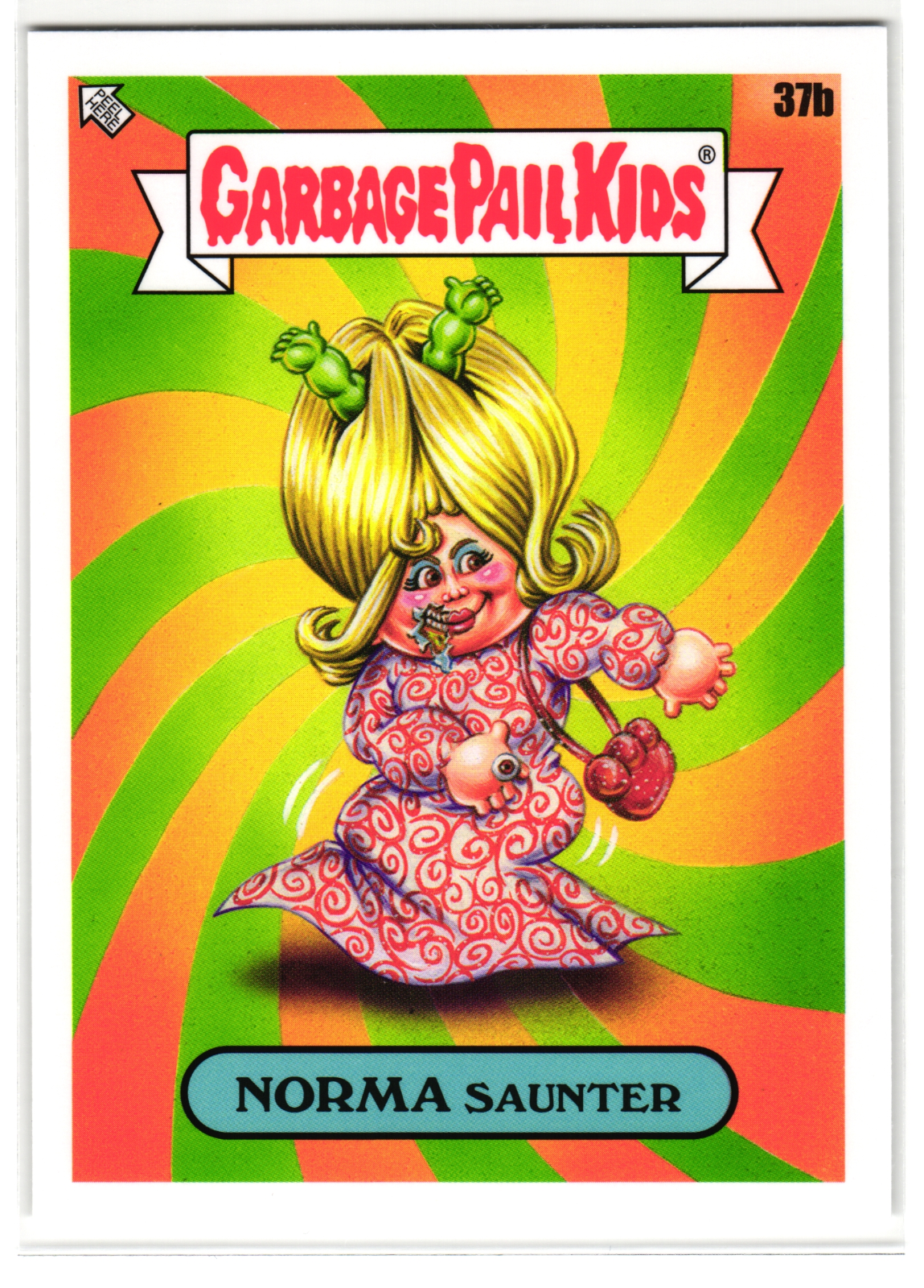 Norma Saunter 2023 Garbage Pail Kids Mars Attacks Parody Card 37b