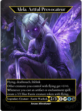 Alela, Artful Provocateur - Full Art Altered Art Custom Proxy Cards