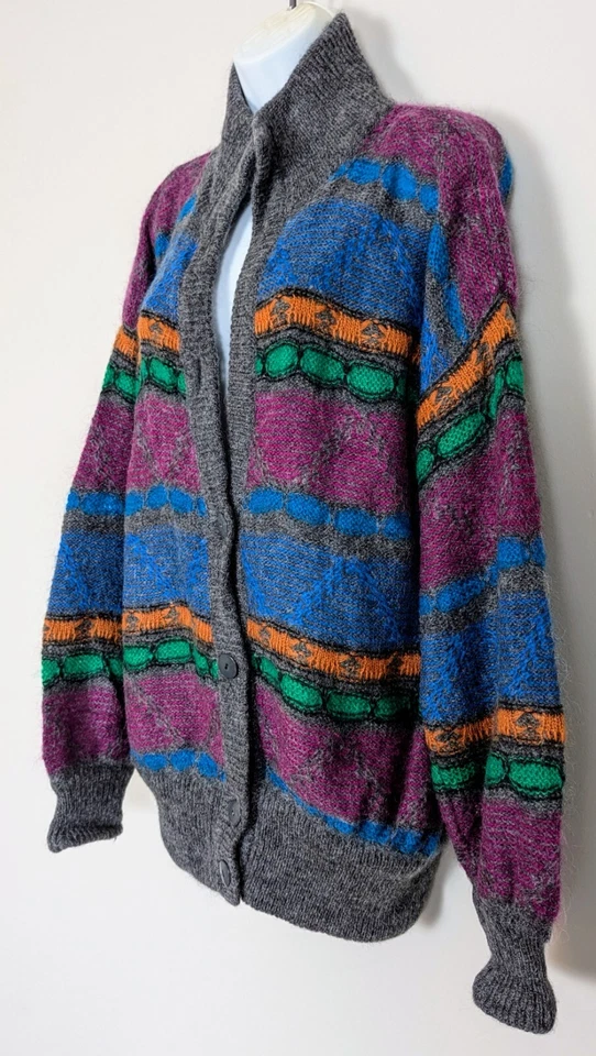 Suéter Mohair Vintage Escada Margaretha Ley Manga Longa Tamanho 38 W Alemanha Década de 1980 - Imagem 4 de 4