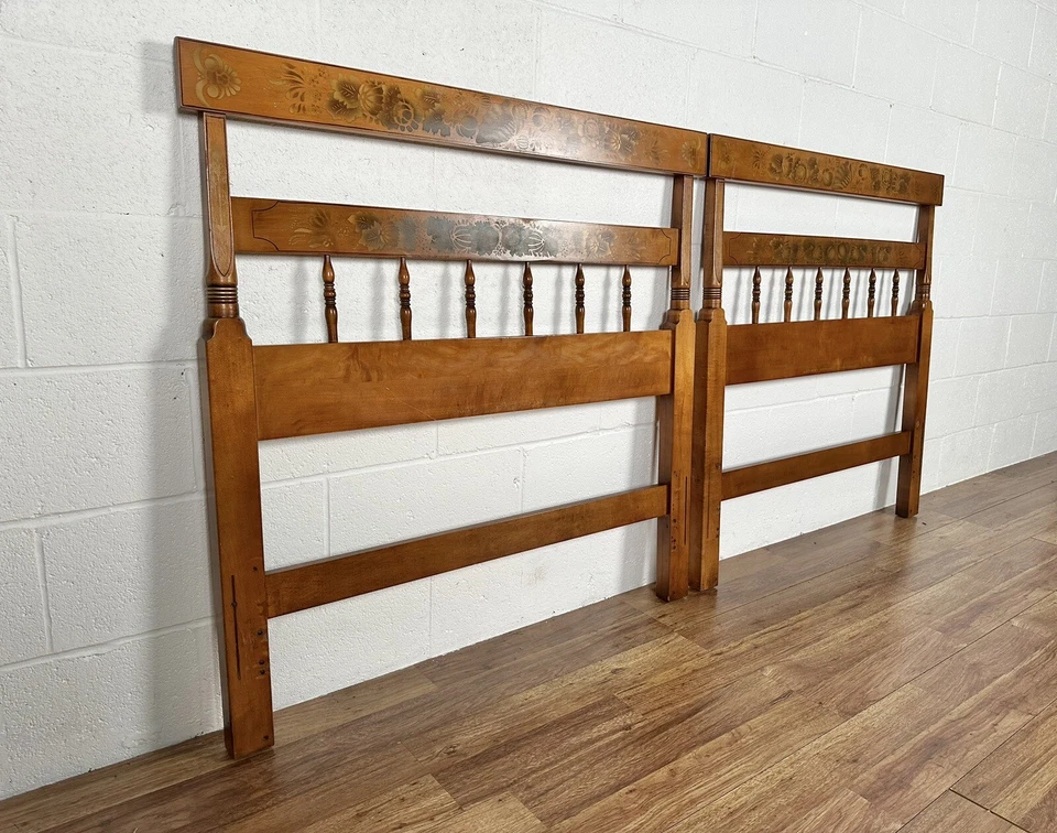 Cabeceros Hitchcock Vintage Doble Estampado Arce Sólido - Par Foto 3 de 4