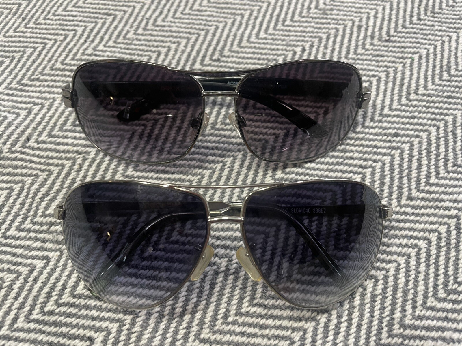 Pair of Dockers Aviator & Square Sunglasses with Brown/Blue Lenses Great Condition