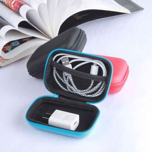 2 Pcs Headphone Carrying Pouch Earphone Storage Case Wireless Earbud Box - Picture 1 of 12