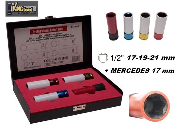 Set 4 Bussole Ruote Teflon 1/2" x 85mm - Proteggi i Tuoi Cerchi Ora!