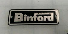 BINFORD METAL BINFORD TOOLS TOOL BOX TAG ALUMINUM NAMEPLATE CUSTOM MADE