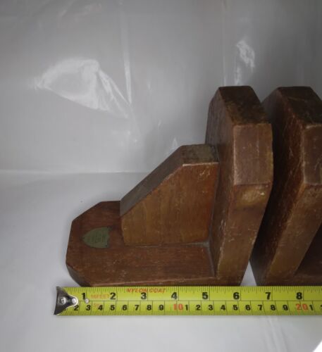 Masonic Wooden Hand Crafted Marquetry Bookends Bedford Lodge 925 HH Cropper - Picture 11 of 11