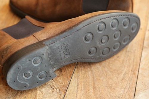 Crockett & Jones Tan Brown Rough Out Suede Chelsea 5 Boots Shoes UK 9 E US 10 - Picture 10 of 10
