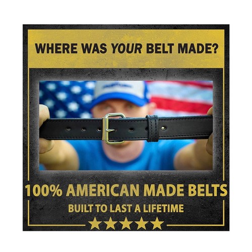 The Ultimate Concealed Carry CCW Leather Belt - Made in USA. Brand new. - Picture 2 of 3