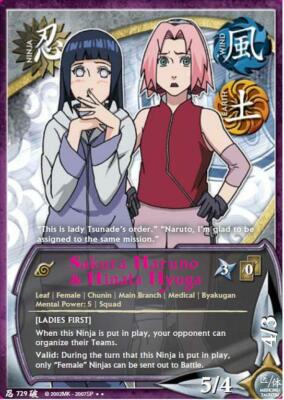 Sakura Haruno & Hinata Hyuga - N-729 - Rare - 1st Edition Broken