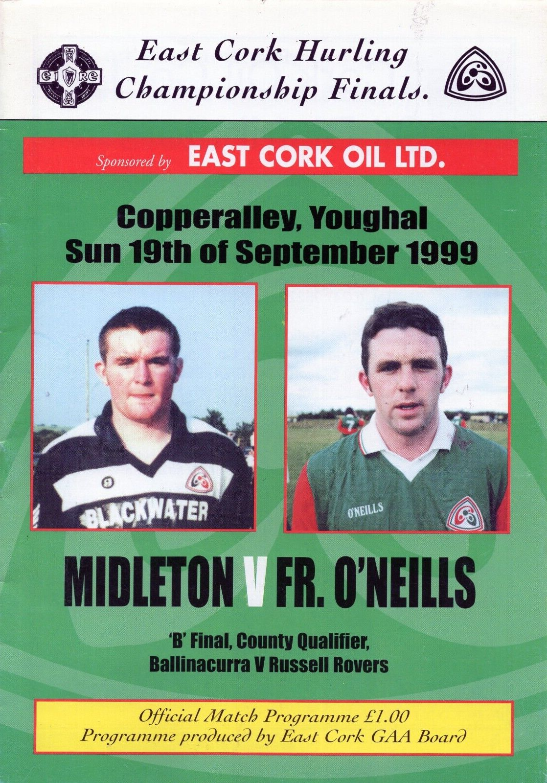 irish sports program east cork hurling 1999 eBay