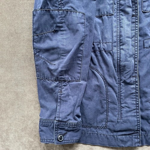 GAP Utility Blue Drawstring Button-Up Cover Full Zip Jacket Women’s Size XS - Picture 5 of 12