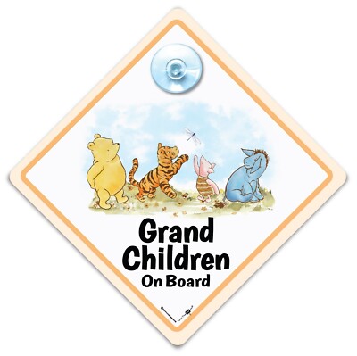 Winnie Puuh Enkelkinder an Bord Schild, Baby an Bord Schild für Kinder im Auto