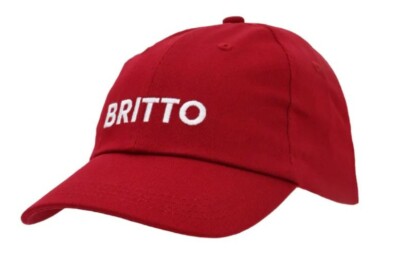 BRITTO ROMERO HAT WITH LOGO BURGUNDY NWT 