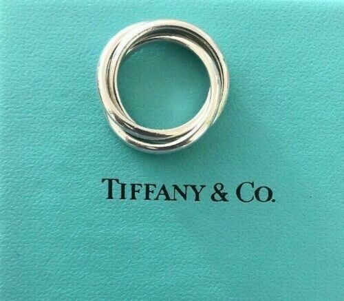 Tiffany & Co. Sterling Silver Size 6 Triple Interlocking Stacking Ring ...