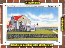 Metal Sign - Massachusetts Postcard - Highland Fling, Summer Residence of Mrs.