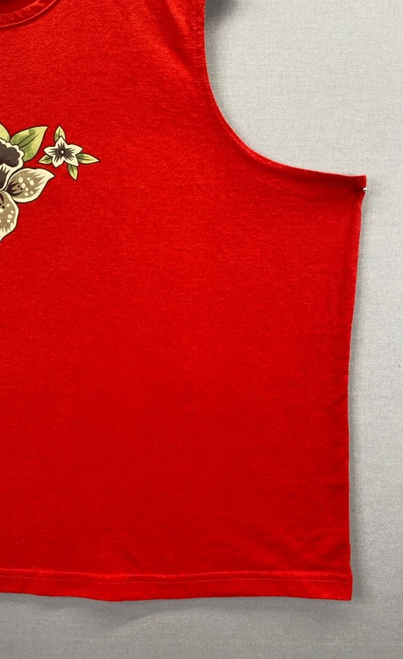 Blair Womens Red Tank Top Floral Sleeveless Scoop Neck Size 2XL" - Изображение 3 из 4