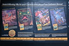 1983 Commodore 64 Creative Software 2-Page Vintage Magazine Print Ad Video Game