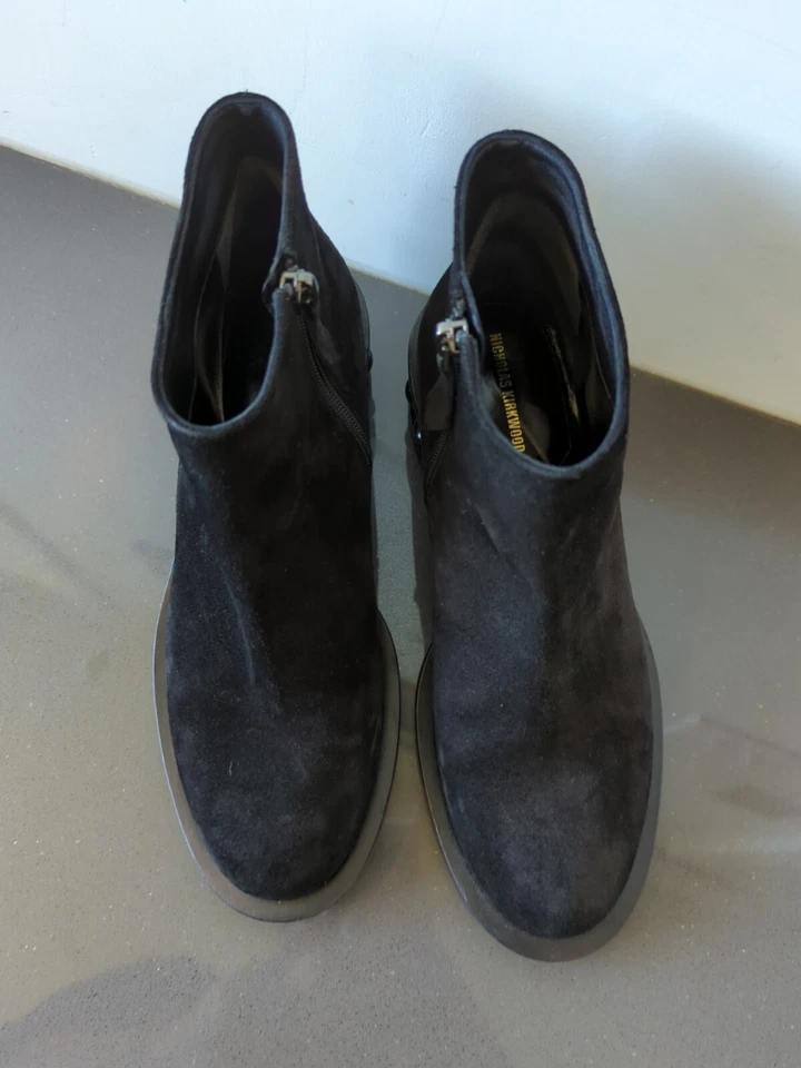 39.5 US 9.5 NICHOLAS KIRKWOOD Casati PEARL Black Suede  BOOTS Bootie - Image 4 of 4