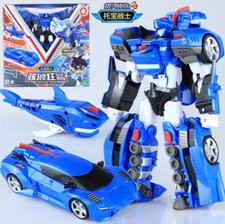 Tobot V Galaxy Detectives Captain Zack Figure Shark Transform Robot Boy Toy Car