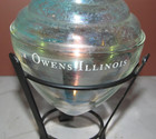 Vintage Glass APOTHECARY BOTTLE Owens-Illinois Pharmacy Graduate 1956 w/ Stand — photo 2