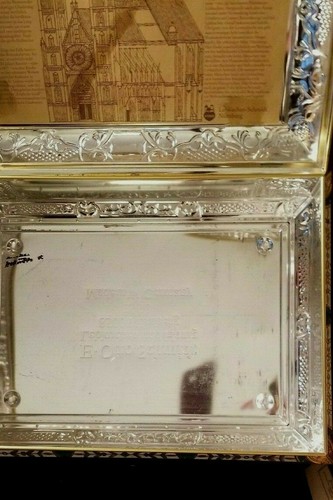 1990 E. Otto Schmidt XLarge Hinged Cookie Tin & Picture For Framing Nurnberg - Picture 8 of 9