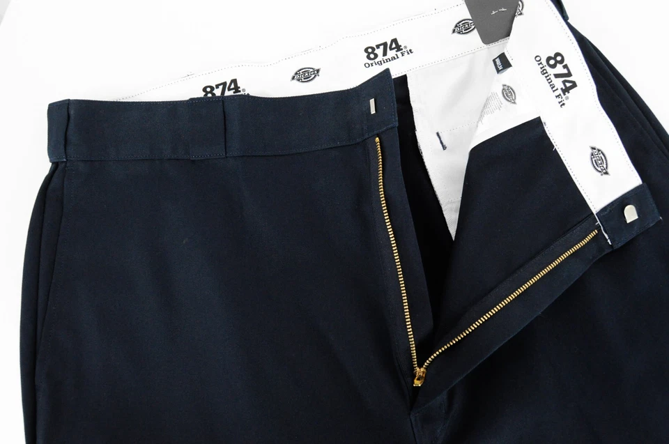 Dickies Hombre `TRABAJAR Pantalones W40/L34 Azul Marino Plisado Original - Imagen 3 de 4