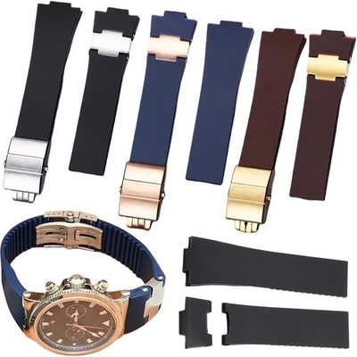 Rubber Watch Strap for Ulysse Nardin 1183 Marine 25-12mm
