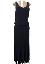 Alex Evenings Black Sleeveless Long Formal Maxi Dress Womens Size 12