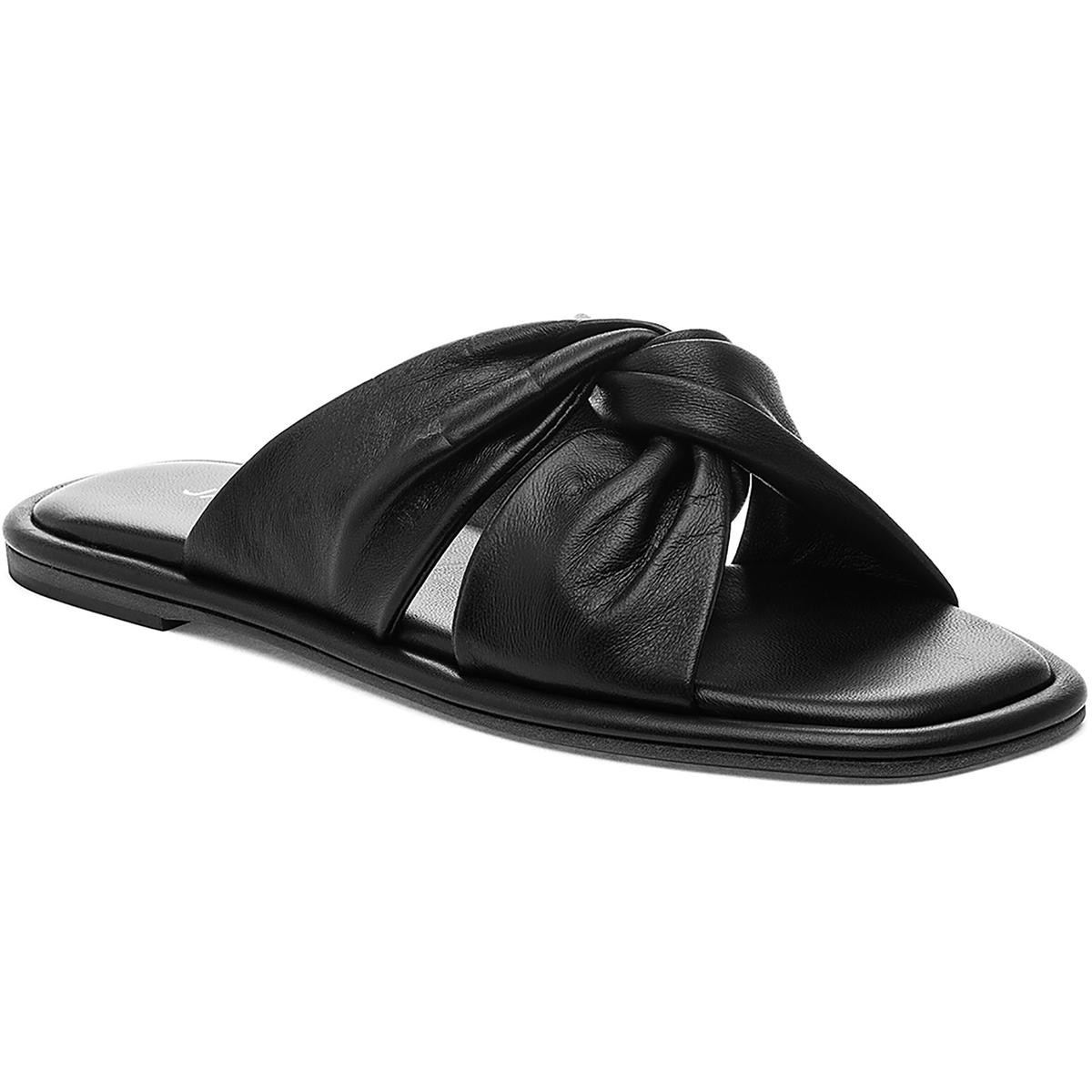 J/Шлепанцы Женские кожаные слипоны Yaya с открытым носком, босоножки-слипоны BHFO 6126