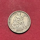 (1) Beautiful Antique 1877-S Seated Liberty Dime CHOICE VF-VERY FINE