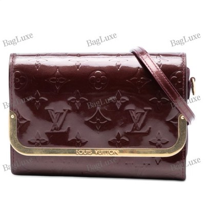 Louis Vuitton LV Monogram Vernis Rossmore PM Pre-Loved Burgundy Bag